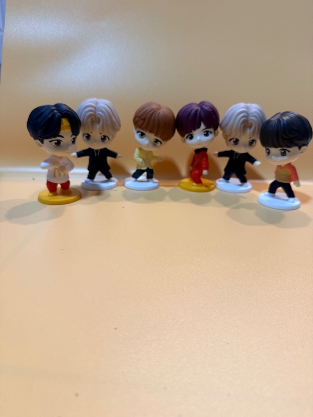 BTS Mini Figure Lot of 6 K-Pop Band Member Collectible Figures Toys